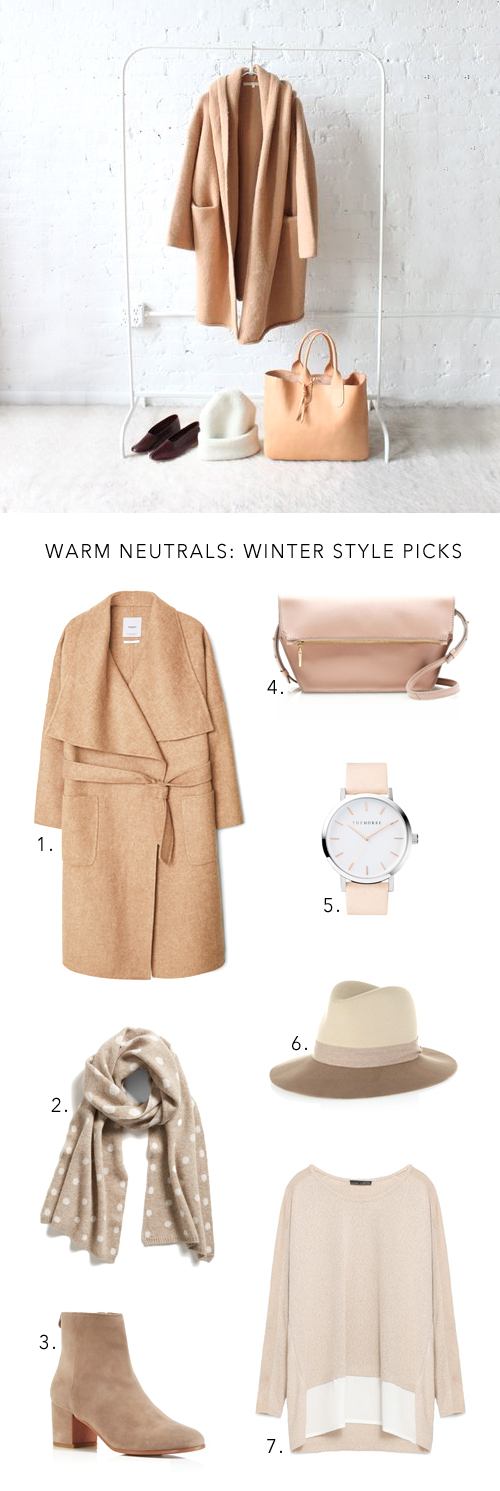 warm neutral winter style picks via Anne Sage