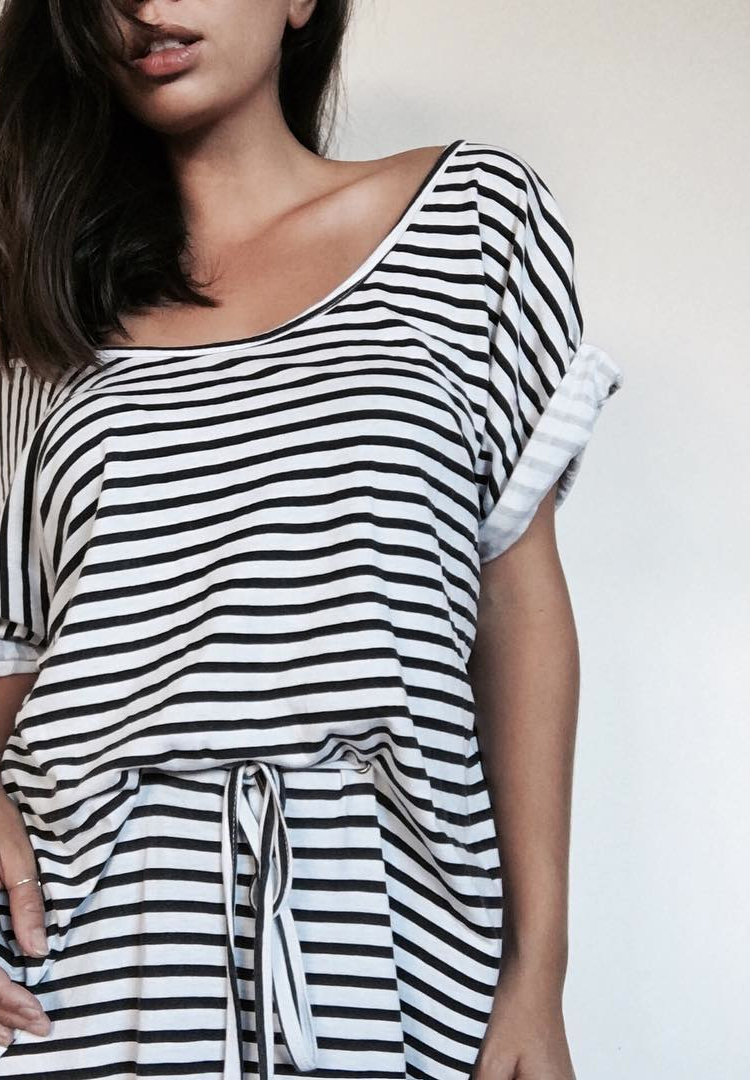 striped tee dress via @citysage