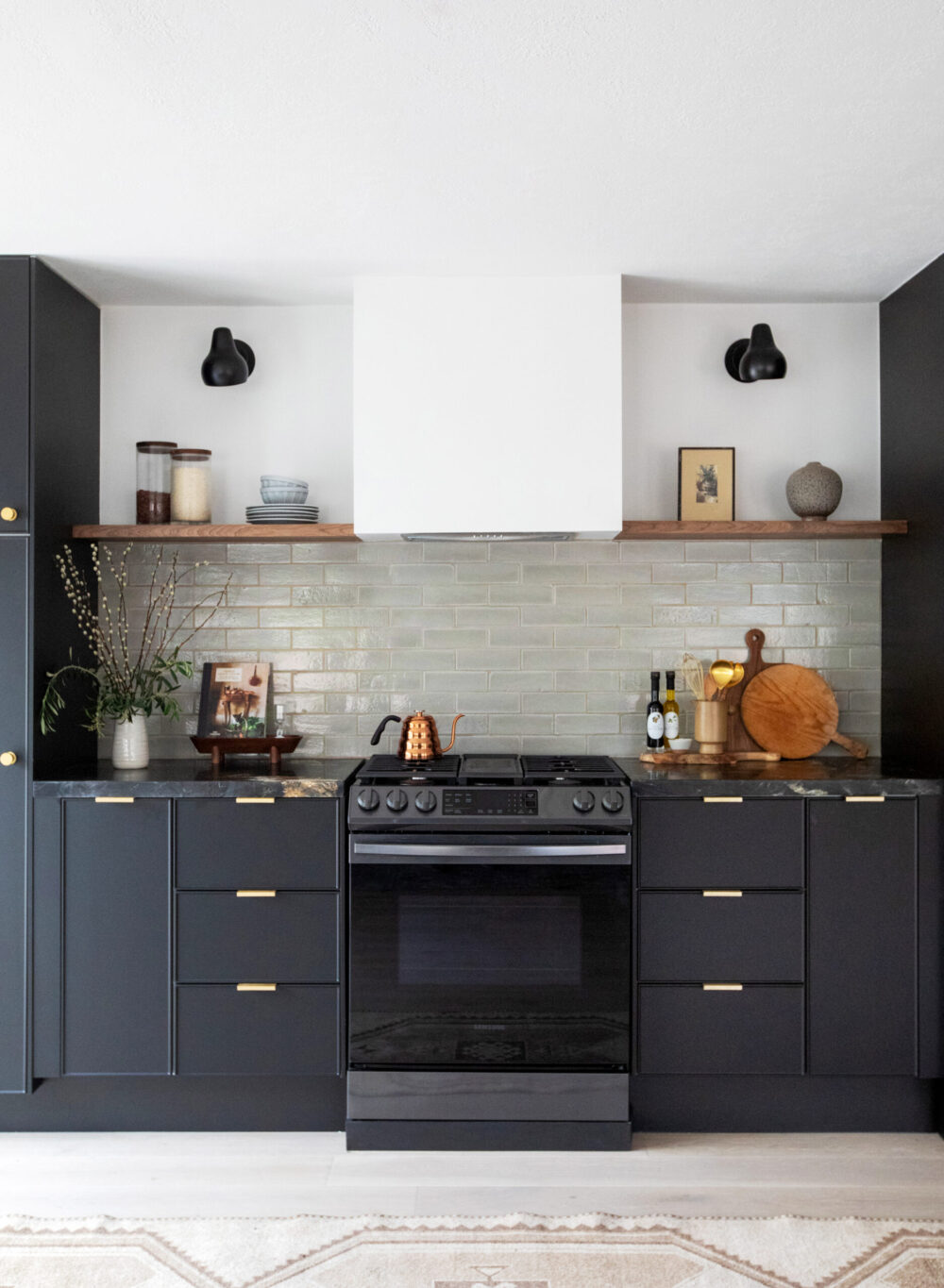 Matte Black Kitchen Cabinet Design