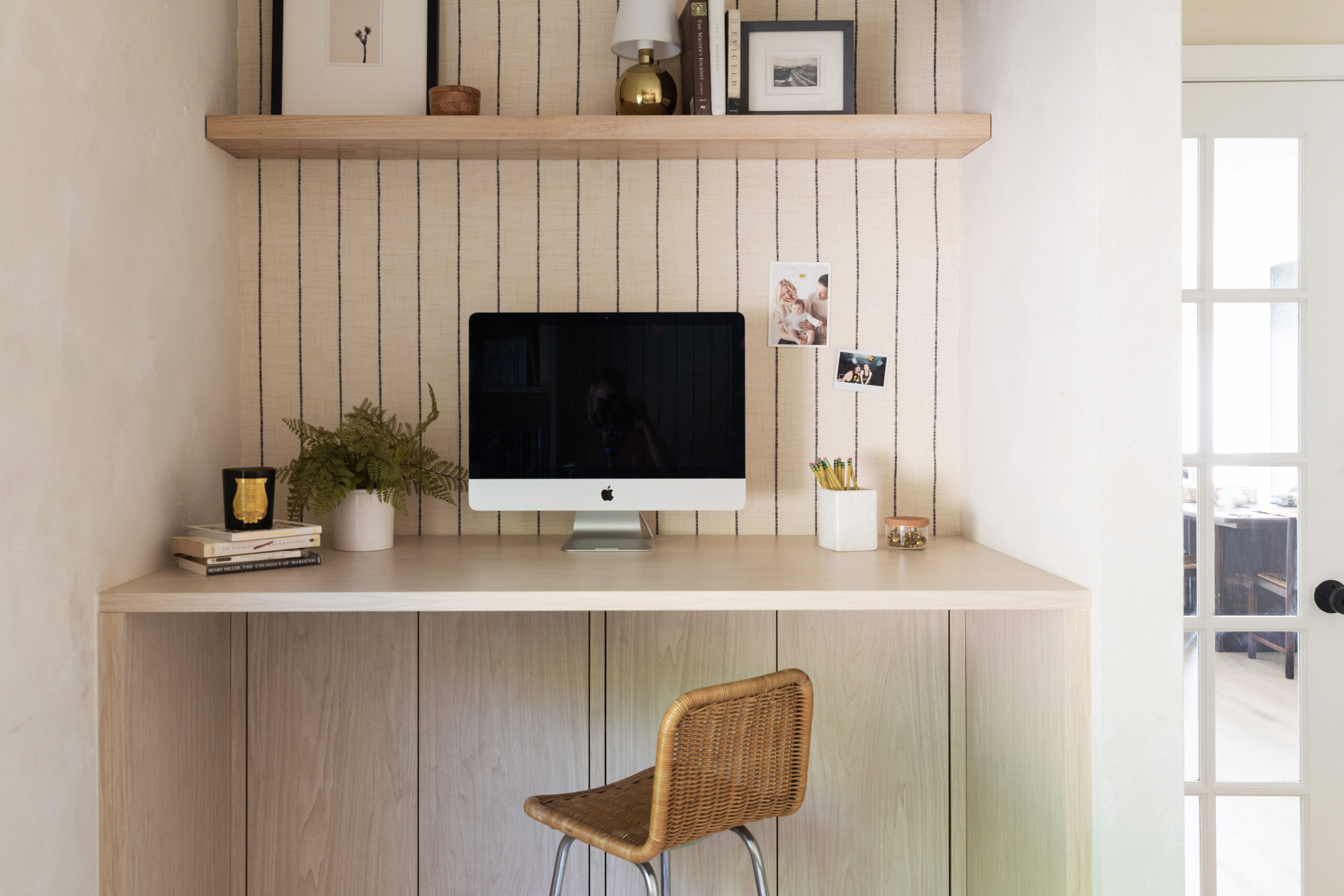 Computer Desk With Rattan Chair - Anne Sage