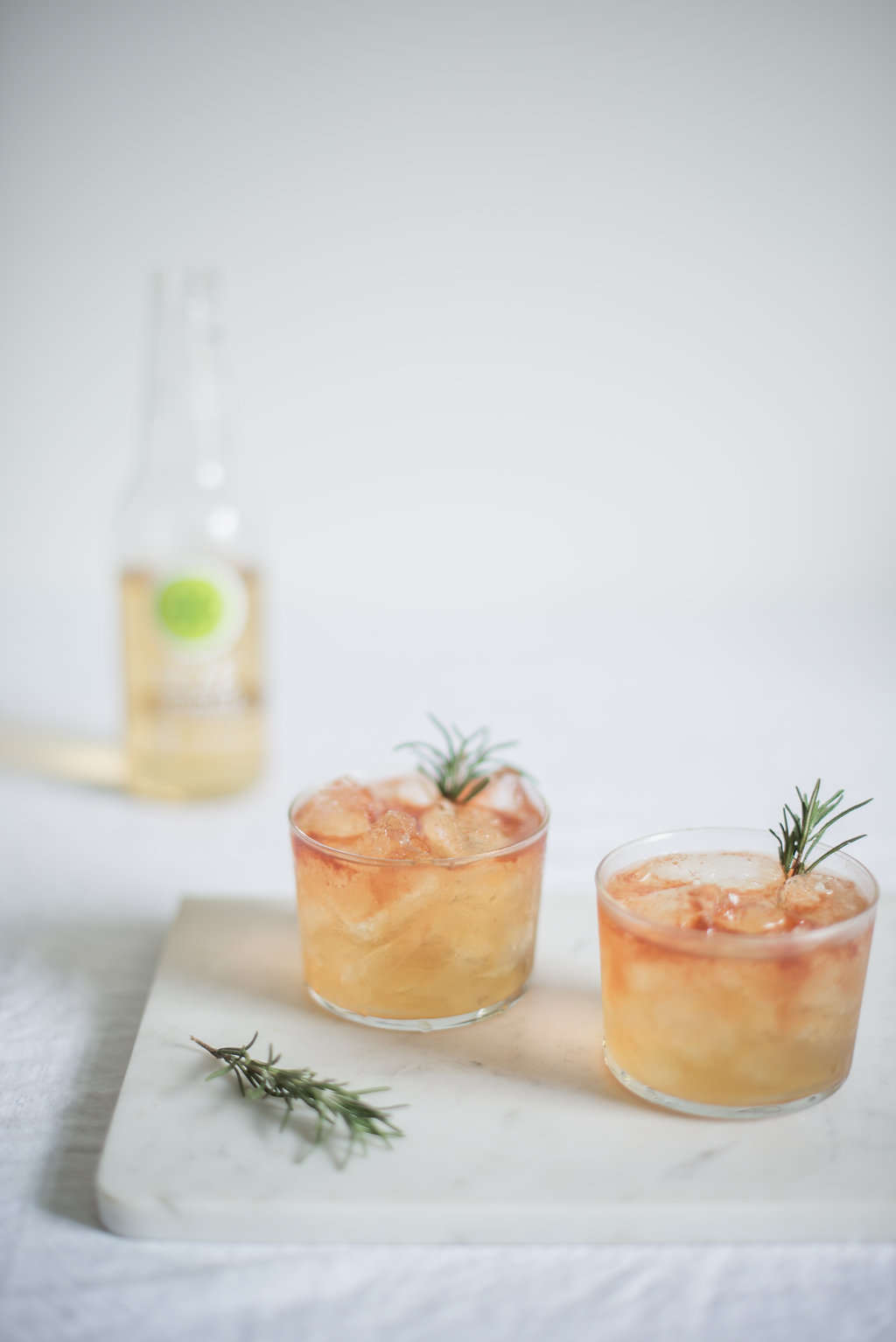 sparkling apple + whiskey holiday cocktail via Anne Sage
