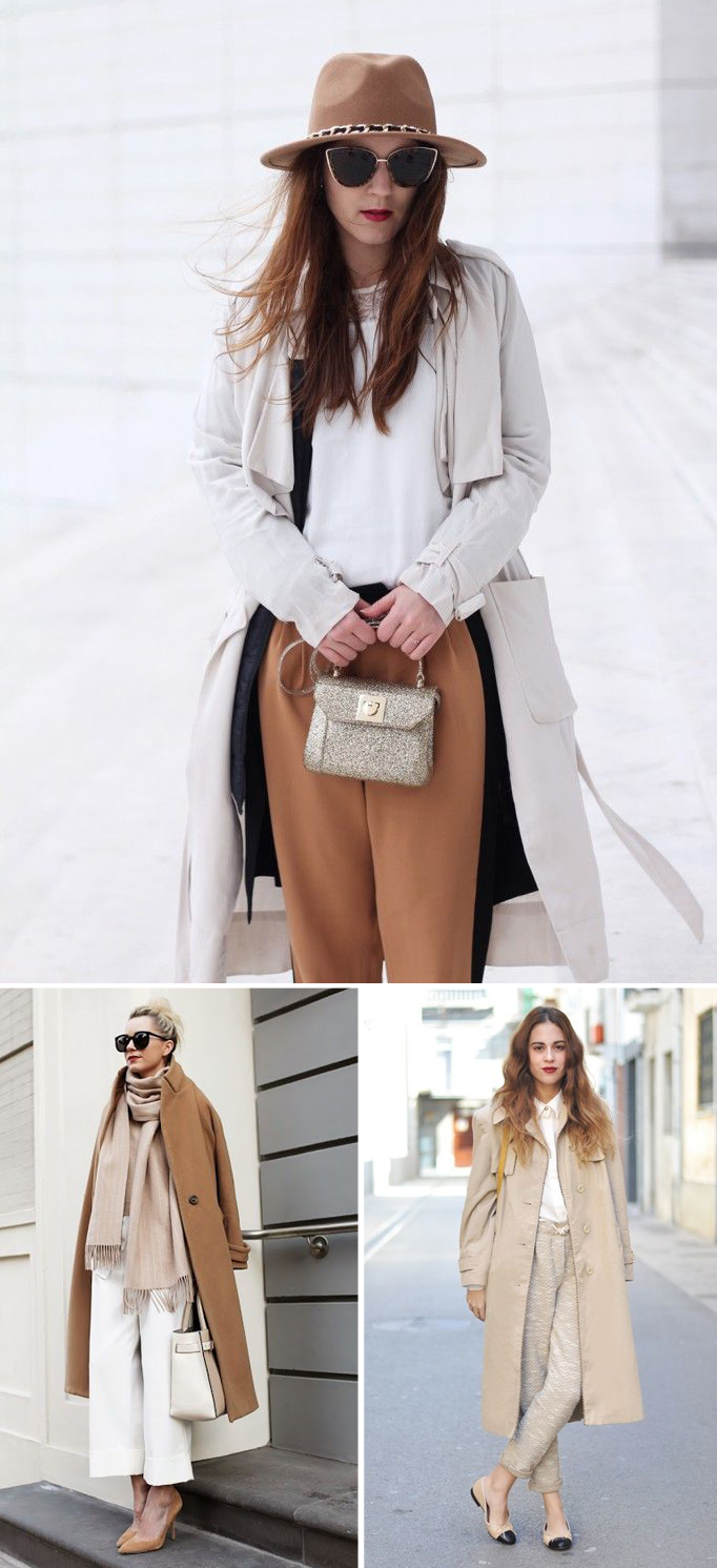 neutral winter outfits + street style via Anne Sage