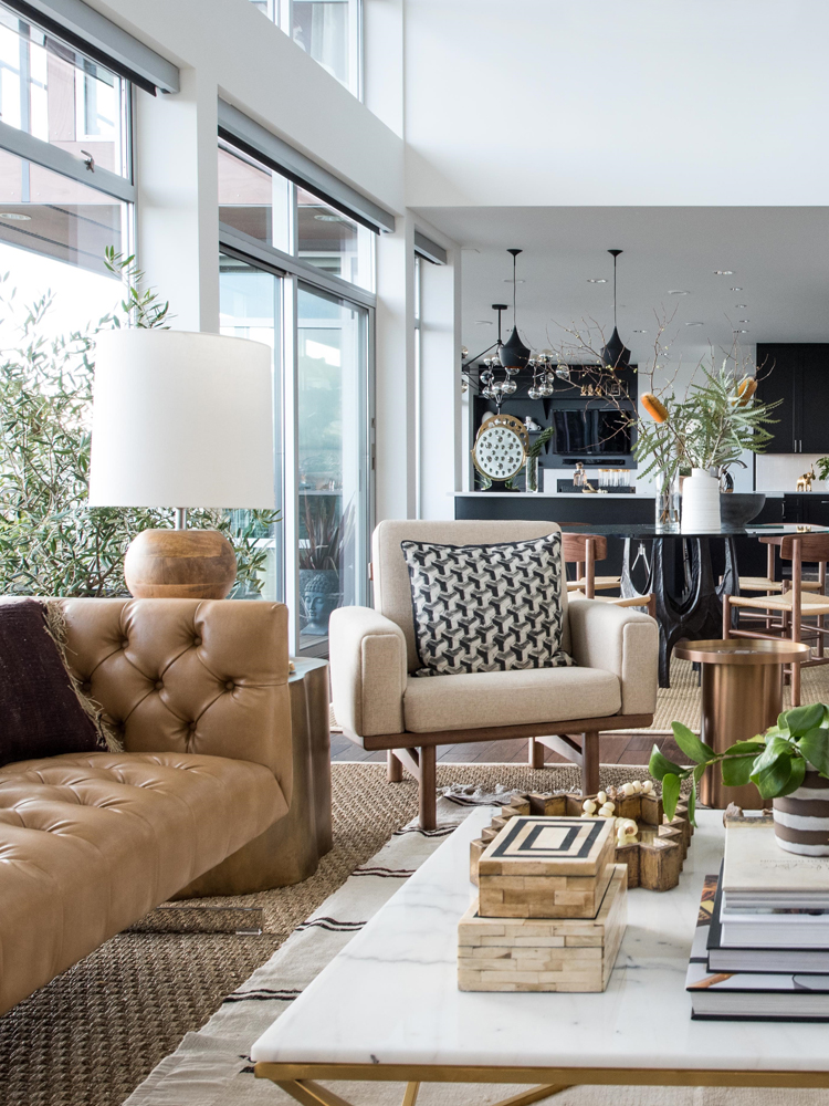 midcentury modern loft living room via @citysage