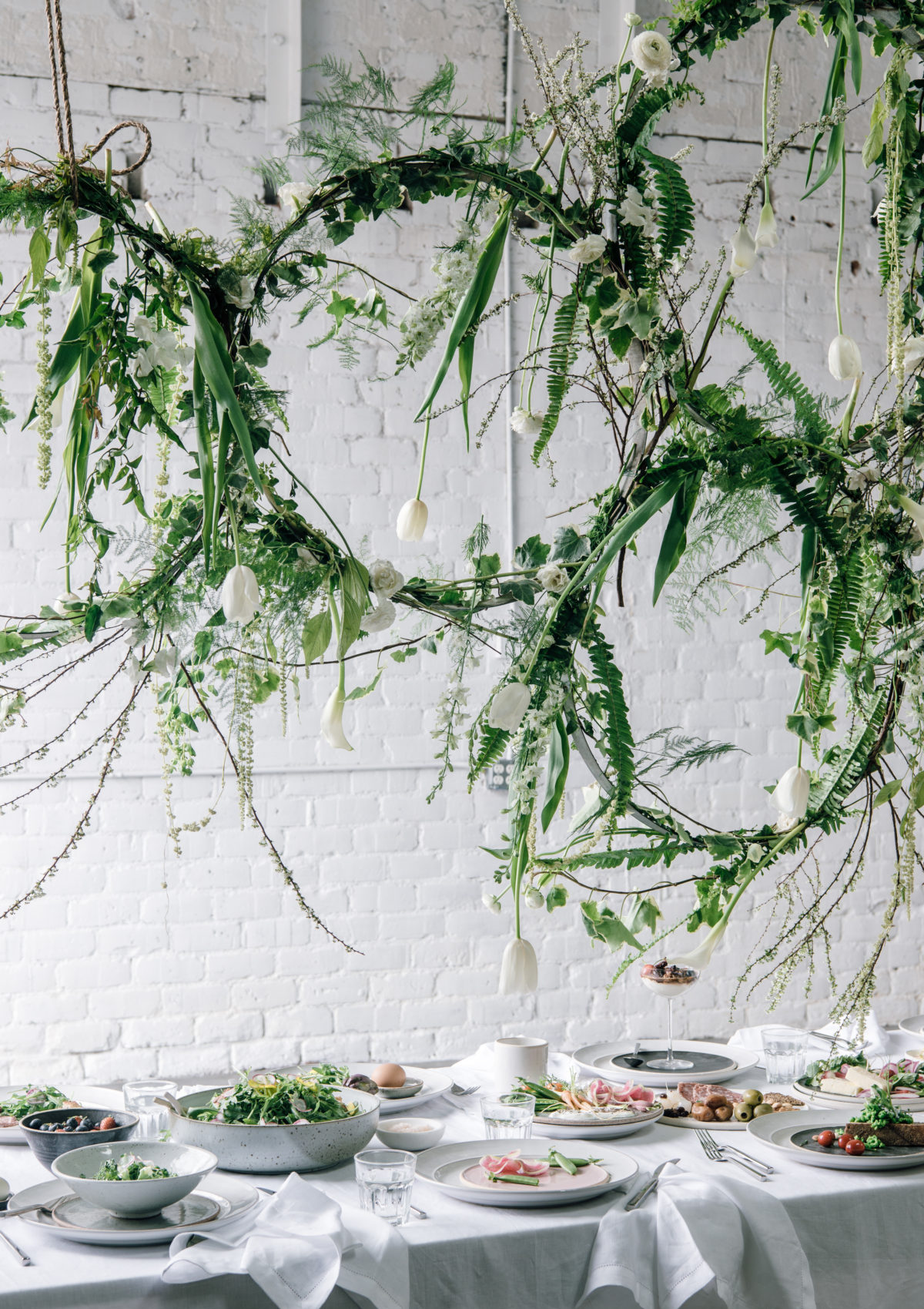 mother's day brunch ideas greenery floral 
