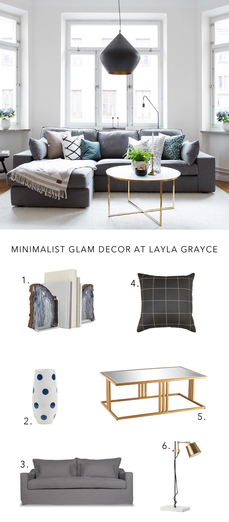 glam minimalist decor shopping via @citysage