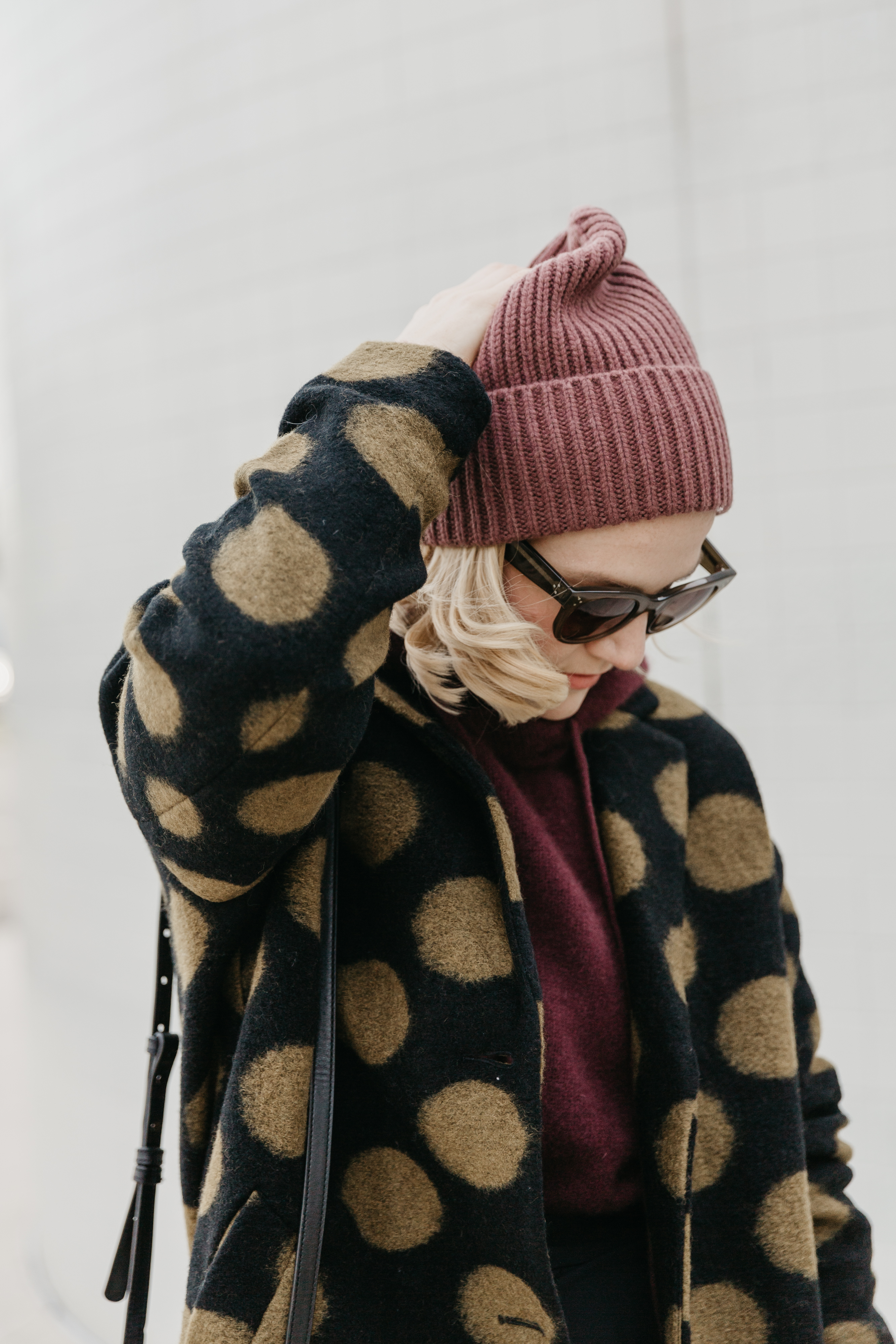 6 More Weeks of Winter Style: The Polka Dot Statement Coat - Anne Sage