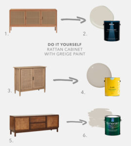 Paint for Rattan Cabinet DIY