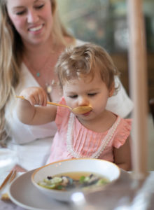 baby eating soup