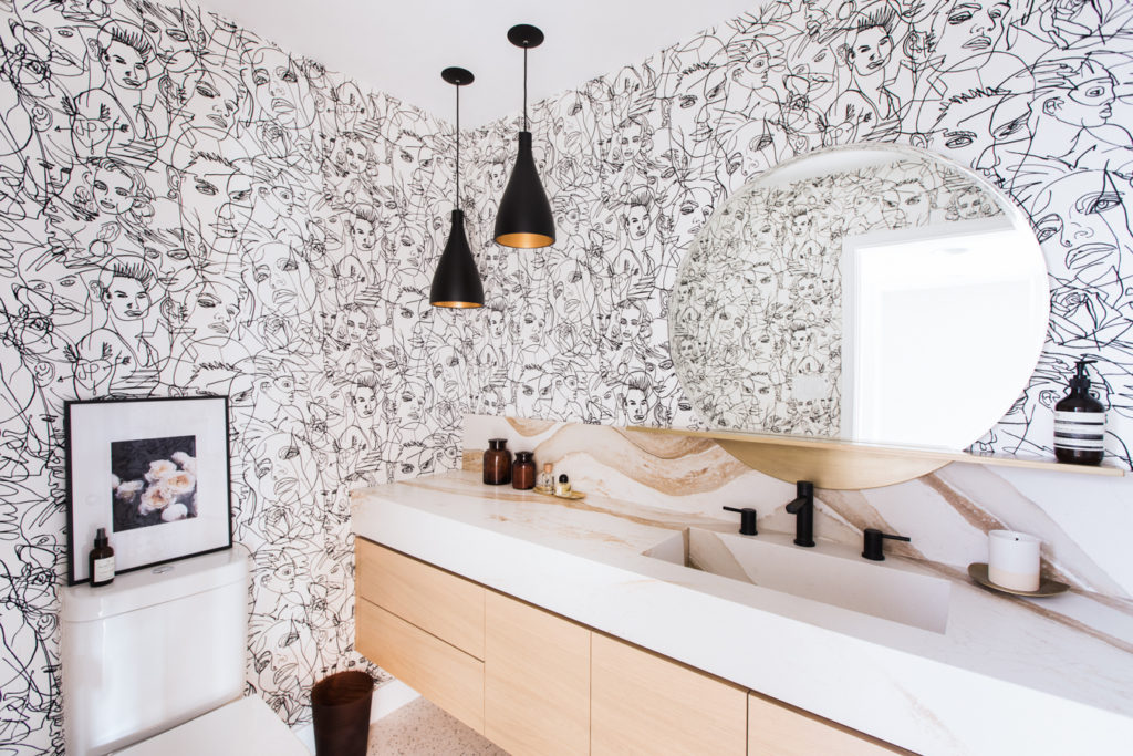 Modern Powder Room Design with Bold Glamour! - Anne Sage