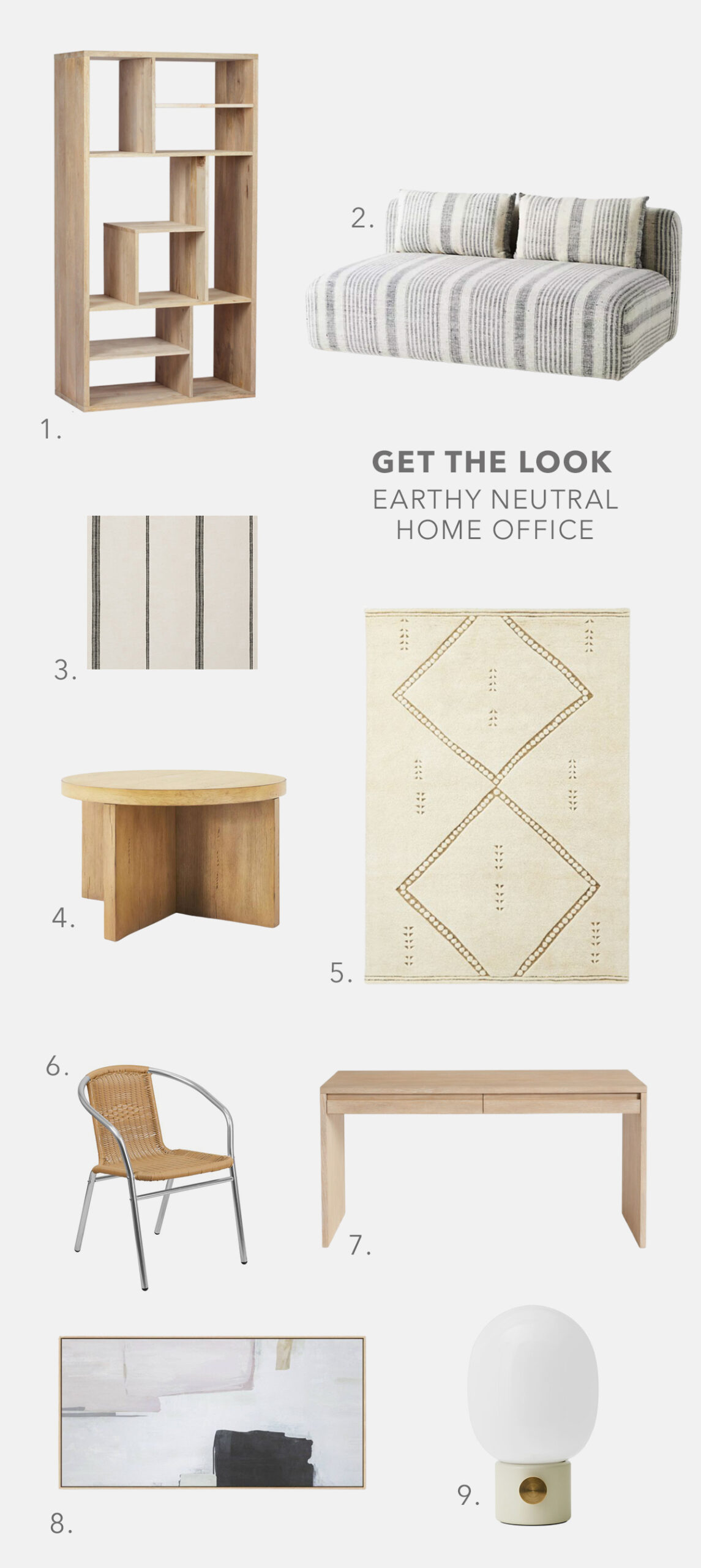 neutral home office get the look