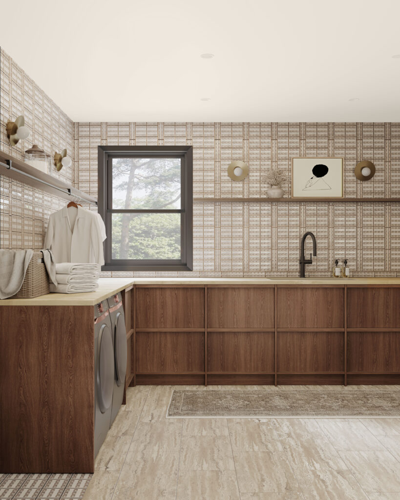 Modern Laundry Room in the Living by Design Showhouse - Anne Sage